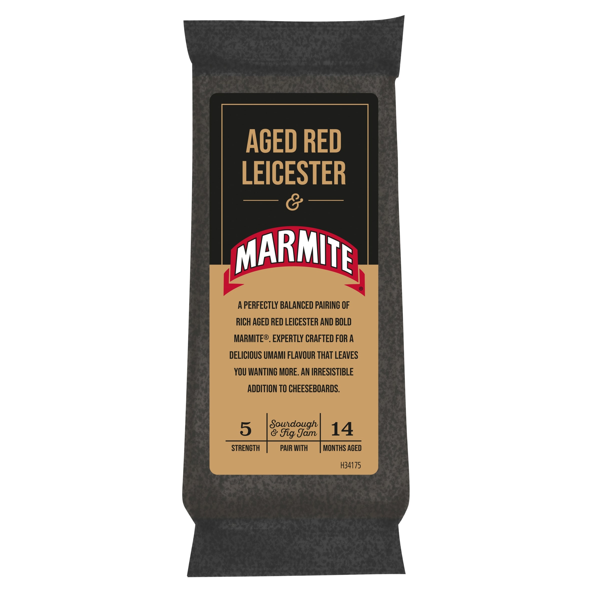 Marmite & Aged Red Leicester Cheese Wedge 150g