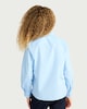 image 3 of F&F School Girls 3-Pack Regular Fit Long Sleeved Shirts in Blue
