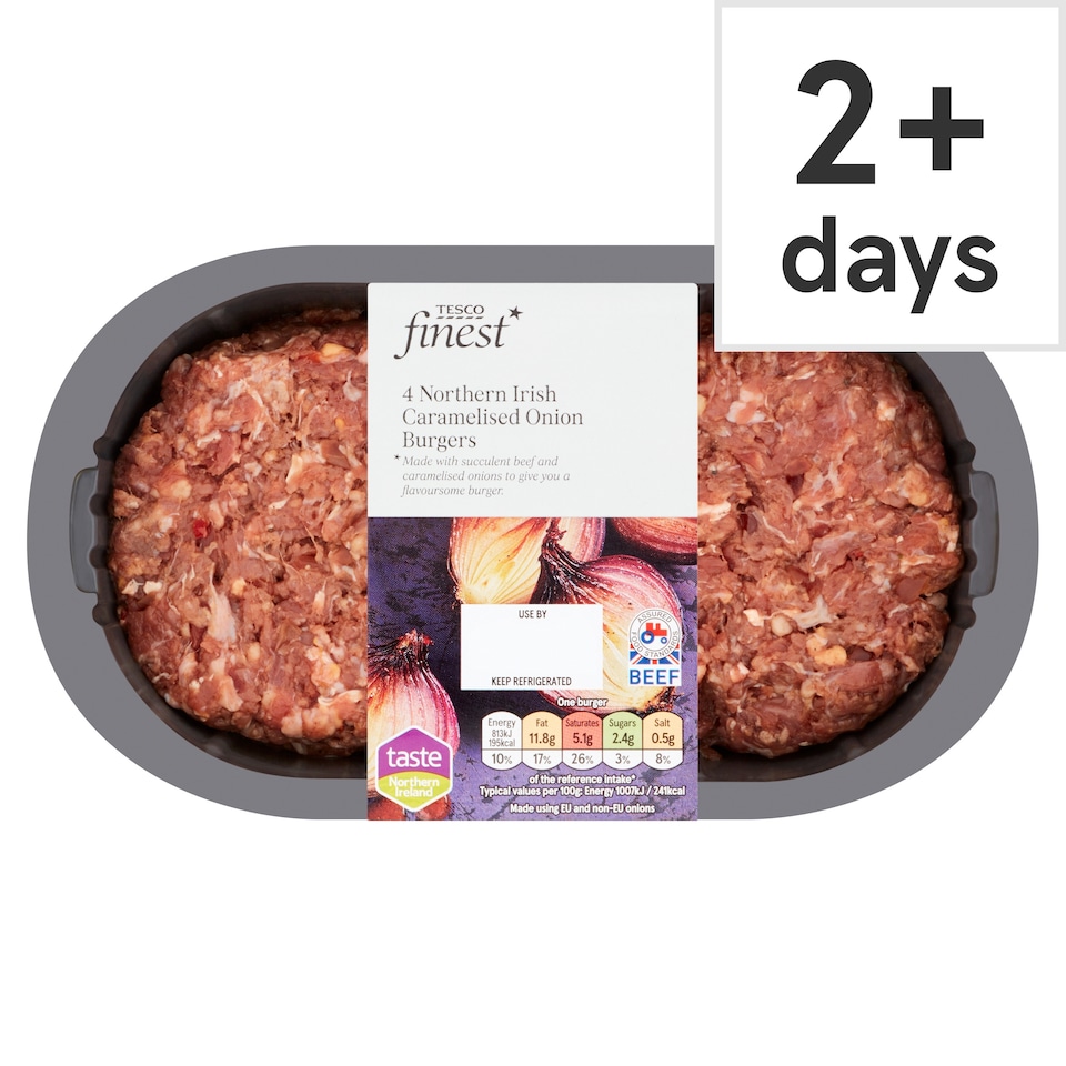 Tesco Finest Ni Caramelised Onion Burger454g