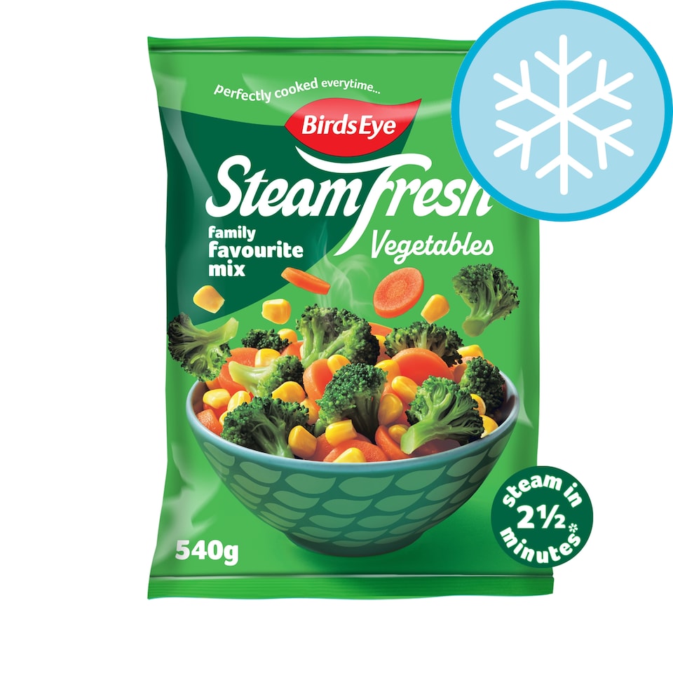 image 1 of Birds Eye Steamfresh 4 Family Favourites Mixed Vegetables Steam Bags 540g