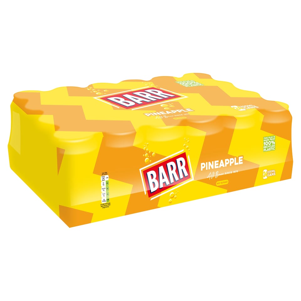 Barr Pineapple No Sugar 24 x 330ml