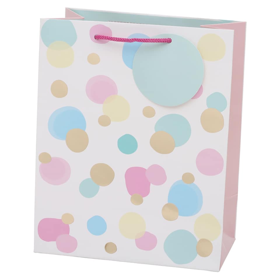 Tesco Pastel Gold Spot Medium Bag