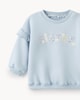 image 3 of F&F Baby 2-Piece Cotton Rich Sister Sweatshirt and Leggings Set in Blue