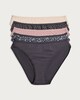 image 4 of F&F 5-Pack Microfibre High Leg Knickers in Grey