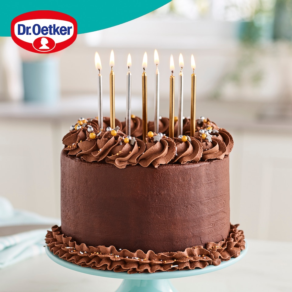 image 1 of Dr Oetker 12 Metallic Birthday Candles