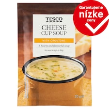 Tesco Instantná krémová syrová polievka s krutónmi 20 g