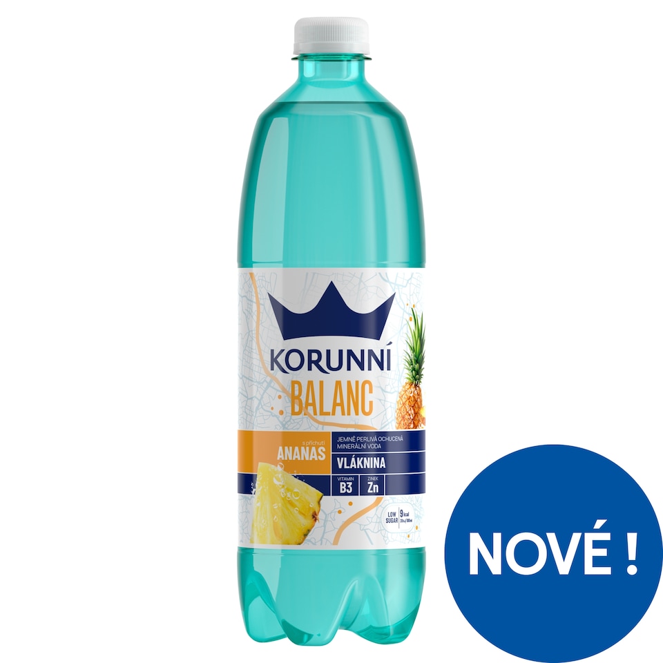 Korunní Balanc with Pineapple Flavor Gently Sparkling Flavored Mineral Water 0.75L