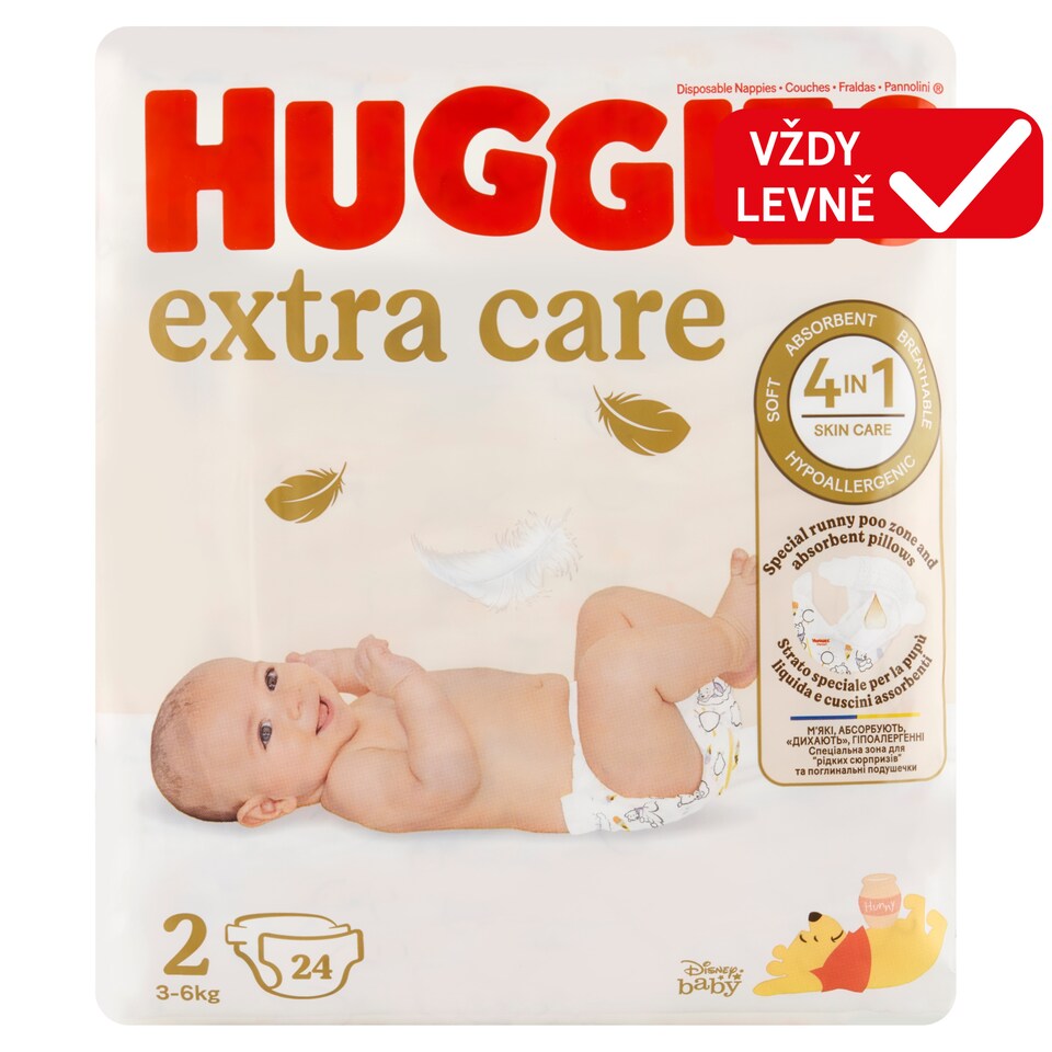 image 1 of Huggies Extra Care Diapers Size 2 Children 3-6kg 24 pcs