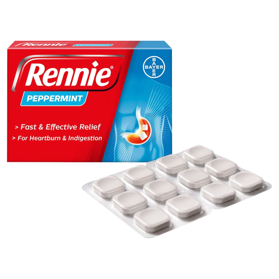 image 1 of Rennie Peppermint Heartburn & Indigestion Chewable Tablets 72s