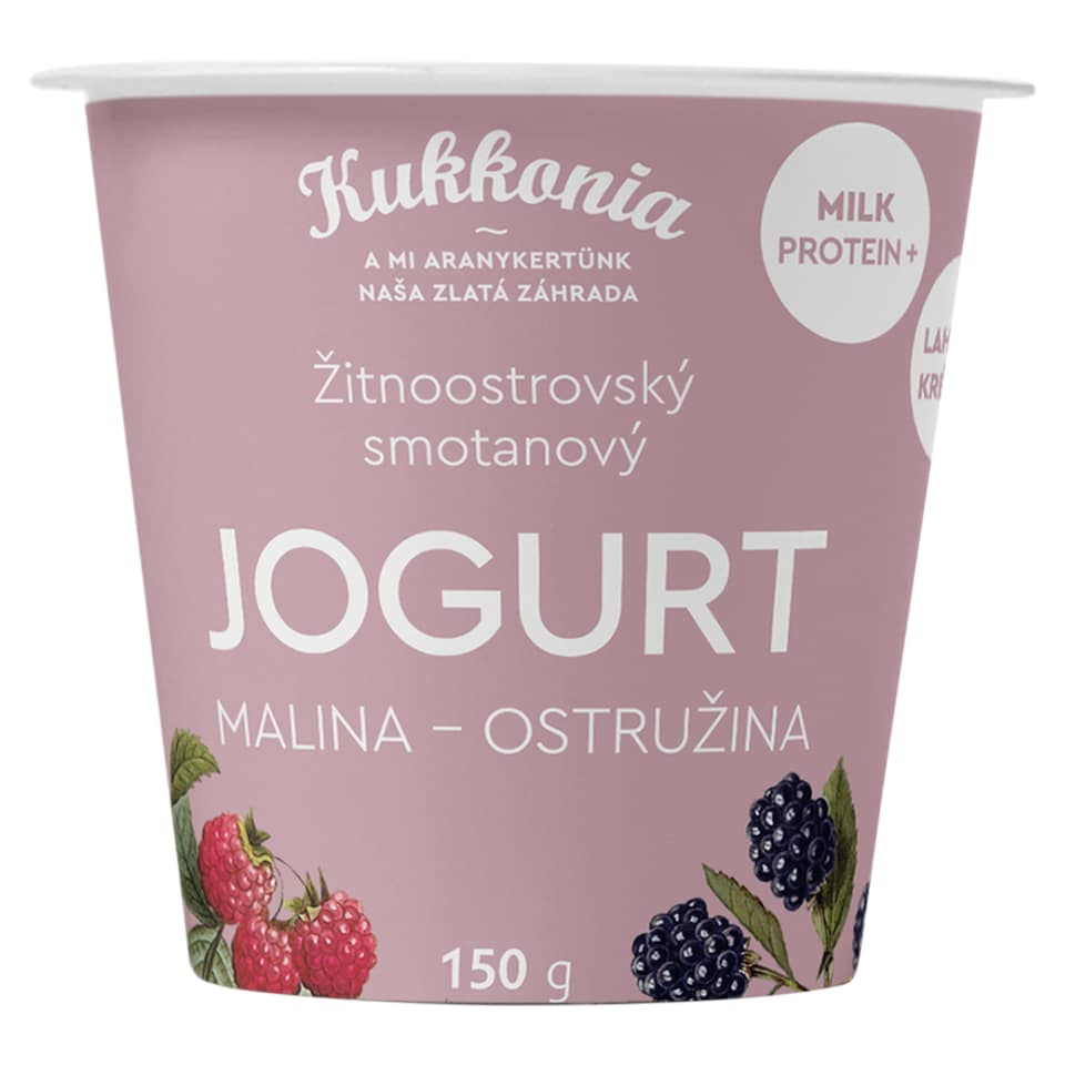 Kukkonia Žitnoostrovský smotanový jogurt malina-ostružina 150 g