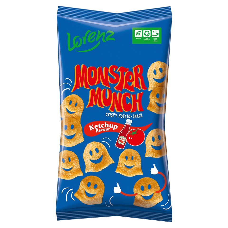 Lorenz Monster Munch ketchup ízű burgonyasnack 75 g 