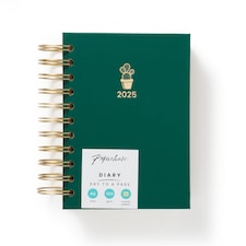Paperchase Icons A6 2025 DTV Diary - Cactus