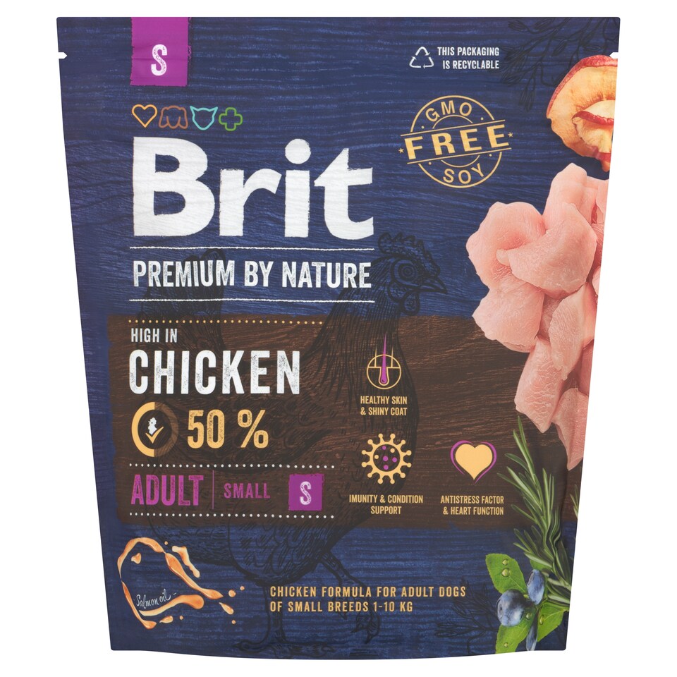Brit Premium by Nature Adult S kompletní krmivo pro psy 1kg