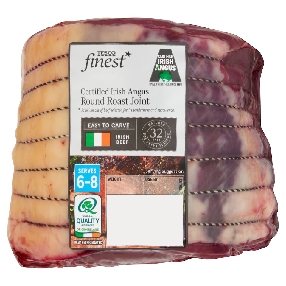 Tesco Finest Certified Irish Angus Round Roast Joint 1.3kg 