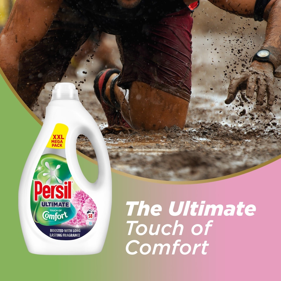 image 1 of Persil Ultimate Touch of Comfort Washing Liquid Detergent XXL Mega Pack 58 Washes 1566ml