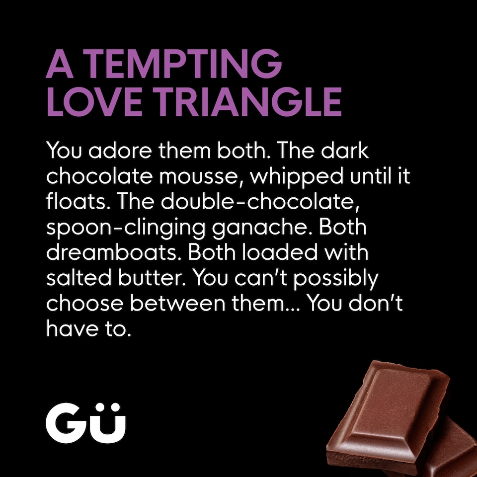 image 1 of Gu Dark Chocolate Mousse & Ganache 2X70g