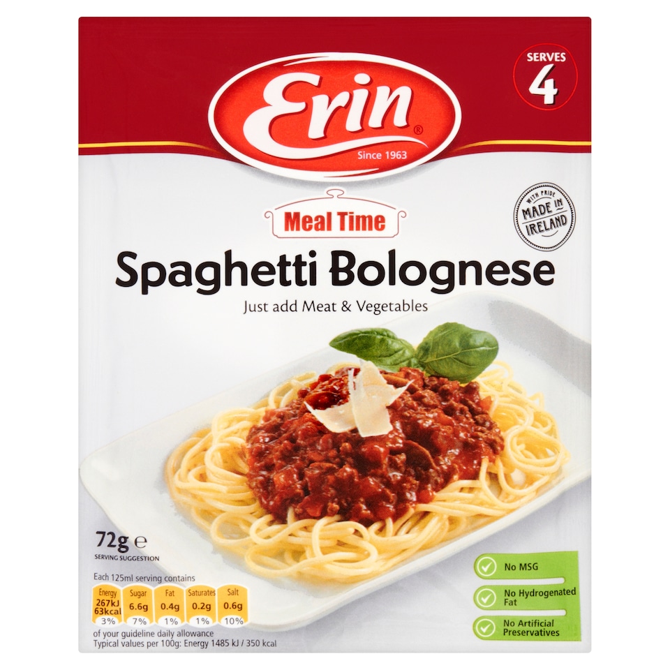 Erin Spag.Bologn Casserole Mix 72G