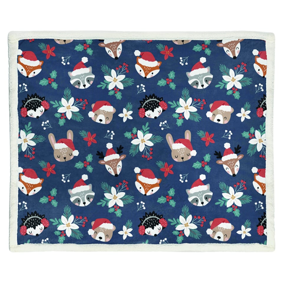 Kék mikroflanel serpa takaró 130 cm x 170 cm  1. kép