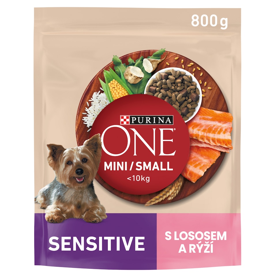 image 1 of Purina ONE Mini Sensitive Granules for Dogs Salmon 800g