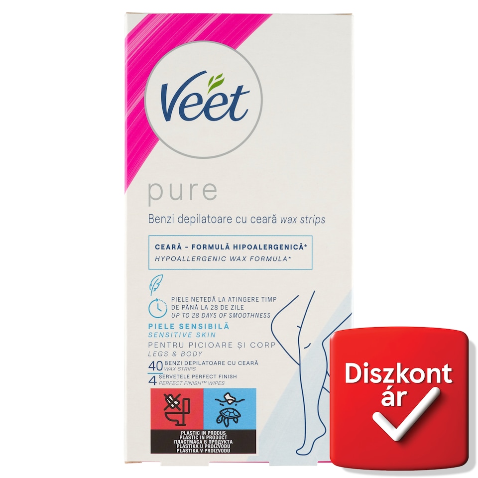 image 1 of Veet Pure Sensitive Skin Wax Strips 40 pcs