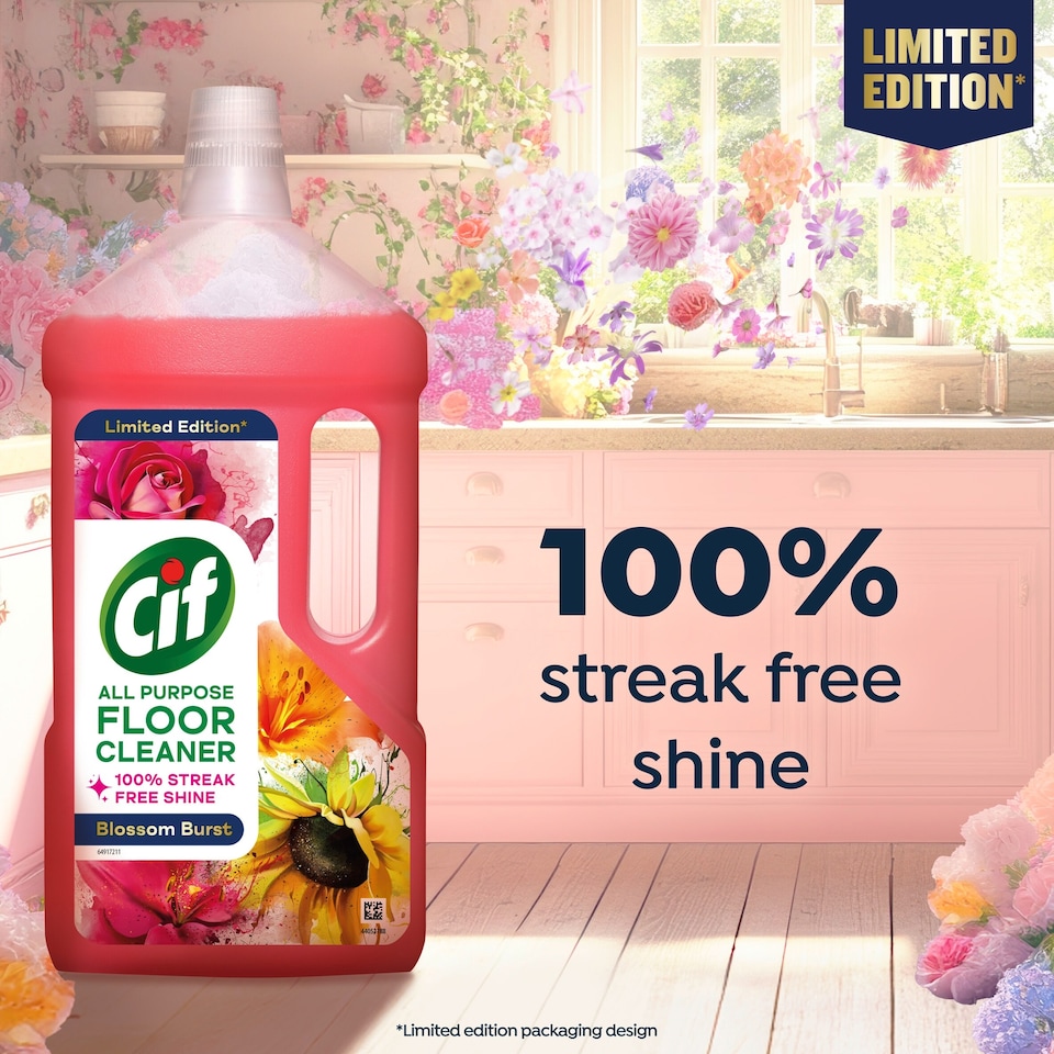image 1 of Cif Floor Cleaner Liquid Blossom Burst Limited Edition 950ml