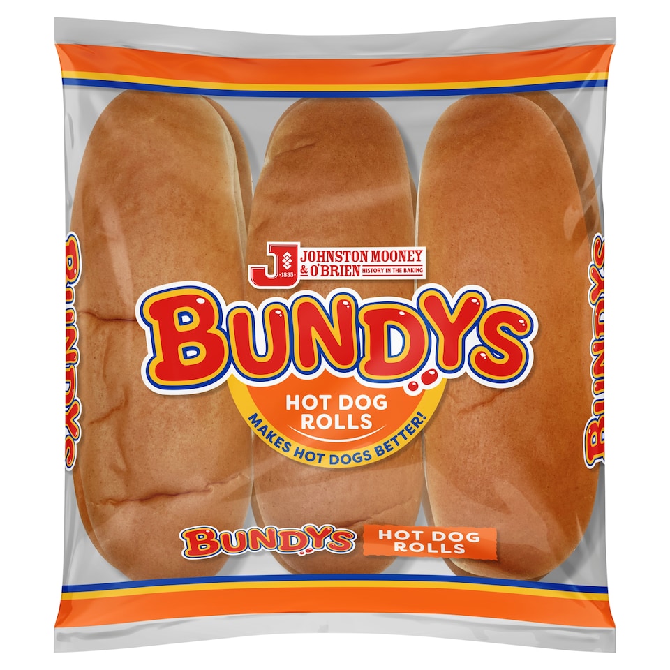Bundys Hot Dog Rolls 6 Pack