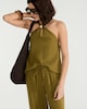 image 2 of F&F Wide Leg Drawstring Co-ord Trousers in Olive
