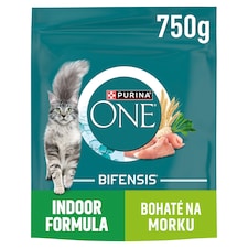 Purina ONE Bifensis Indoor granuly pre mačky morka, obilniny 750 g
