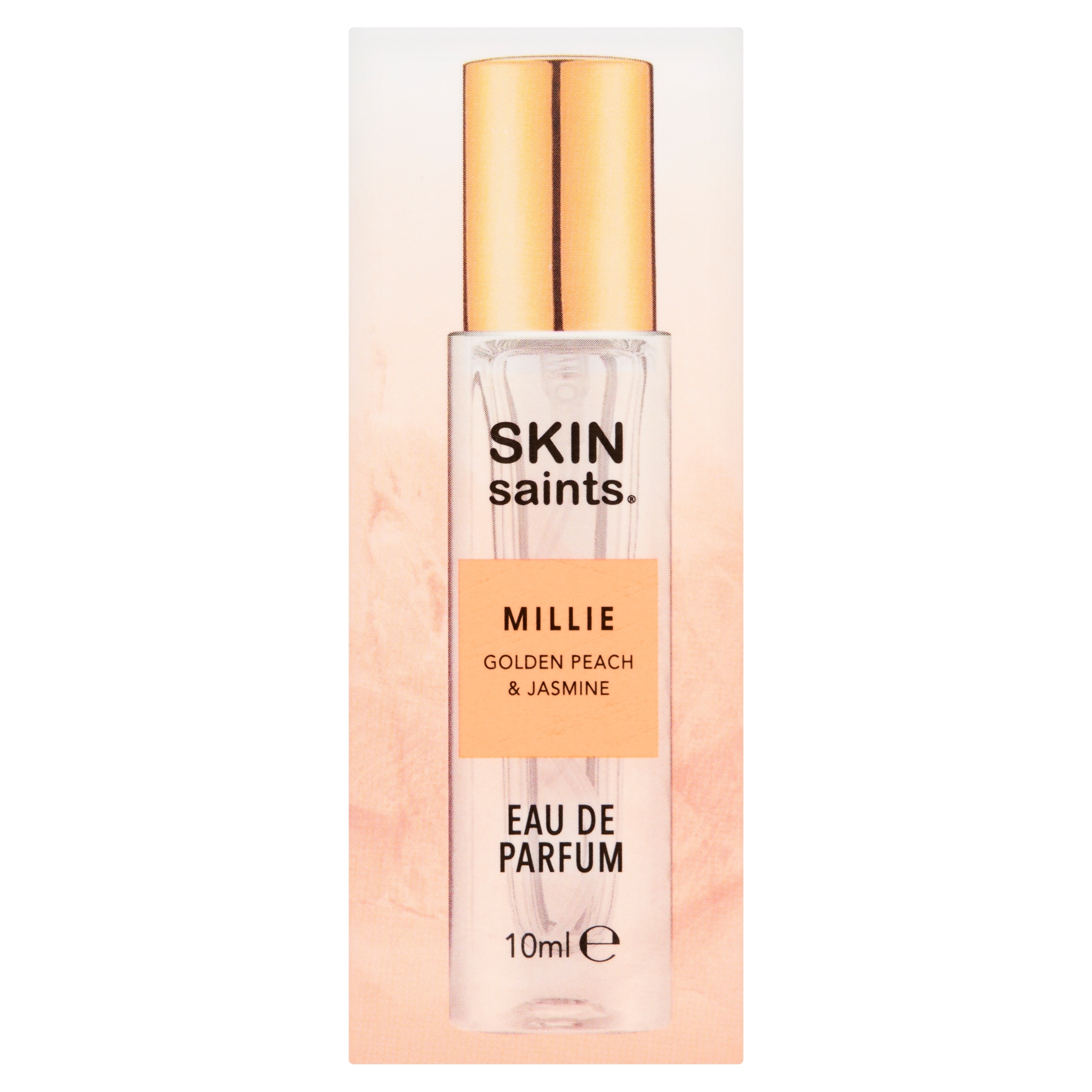 Skin Saints Millie Golden Peach And Jasmine Eau De Parfum 10ml Tesco skin-saints-millie-golden-peach-and-jasmine-eau-de-parfum-10ml-tesco