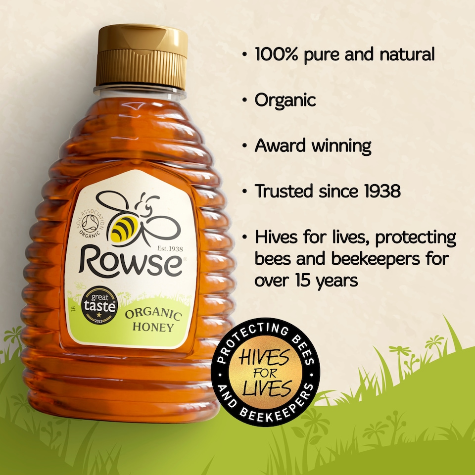 image 1 of Rowse Organic Squeezy Honey 340g