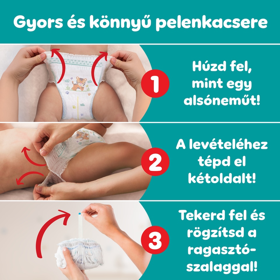 Pampers Active Baby Bugyipelenka, Méret: 4, 66 db Pelenka, 9kg-15kg 1. kép