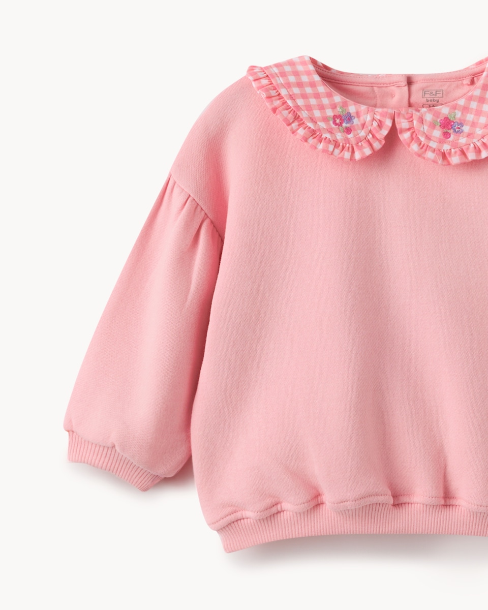 image 1 of F&F Baby 2-Piece Cotton Rich Set in Pink