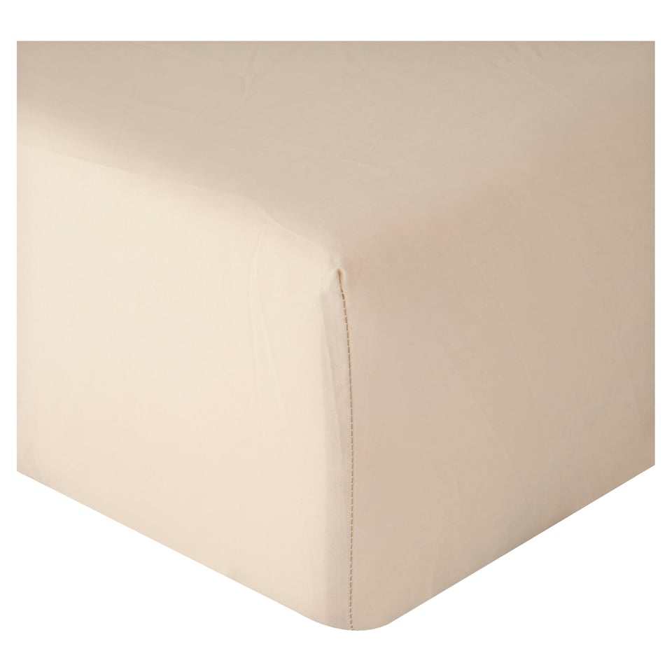 F&F Home Supersoft Natural Fitted Sheet Double
