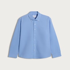 Peter Werth Pure Cotton Button Down Long Sleeved Shirt in Blue