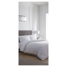 WEST PARK WHITE PINSONIC DOUBLE DUVET SET