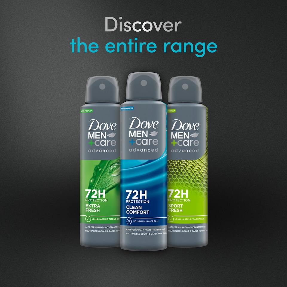 image 1 of Dove Men+Care Clean Comfort 72h Antiperspirant Deodorant 150ml