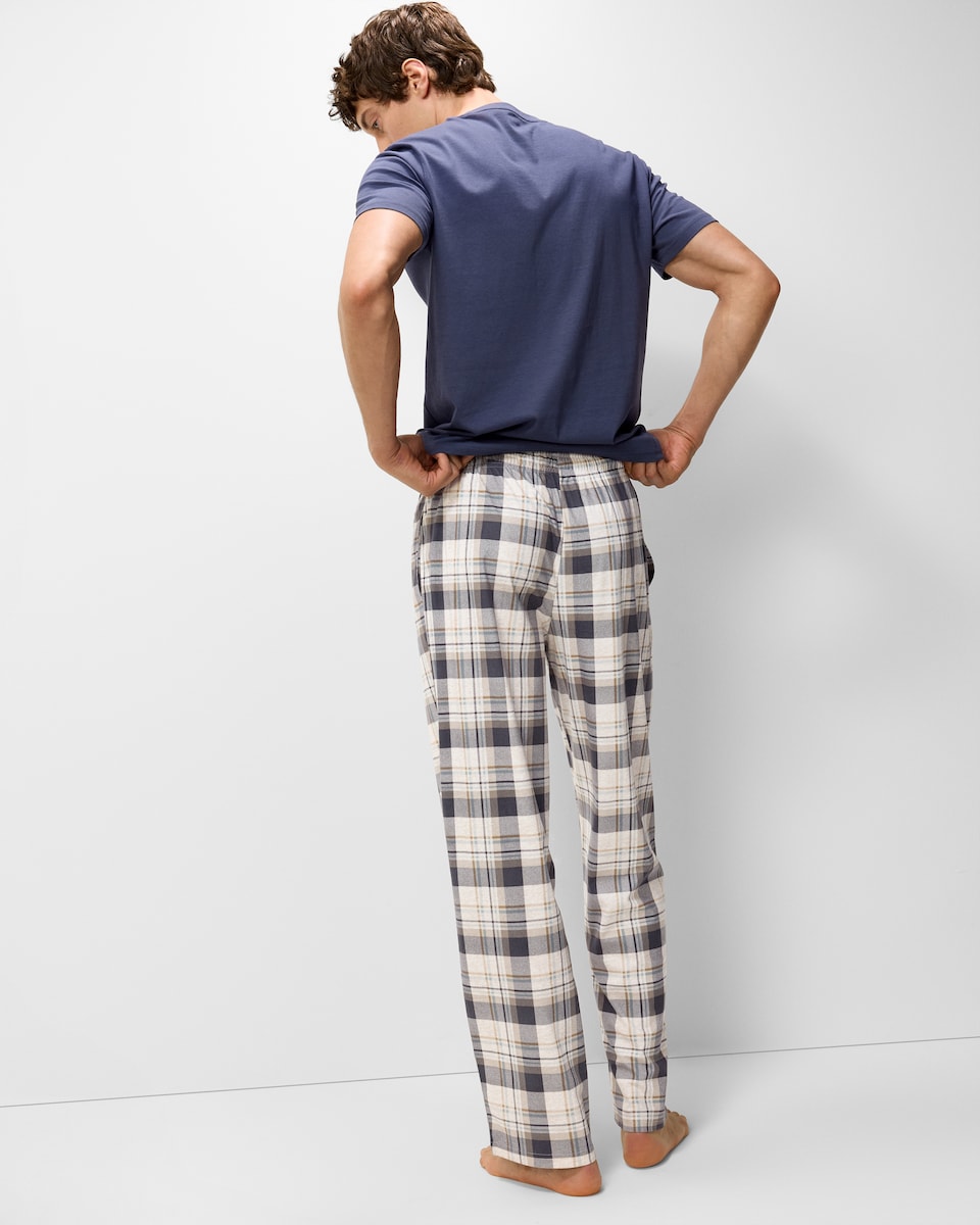 image 1 of F&F Checked Pyjama Set in Purple