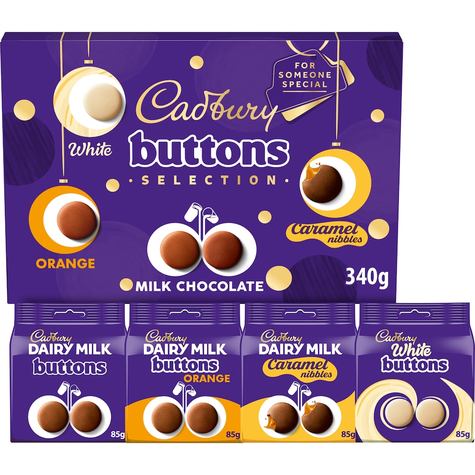 image 1 of Cadbury Chocolate Buttons Mixed Selection Box 340g