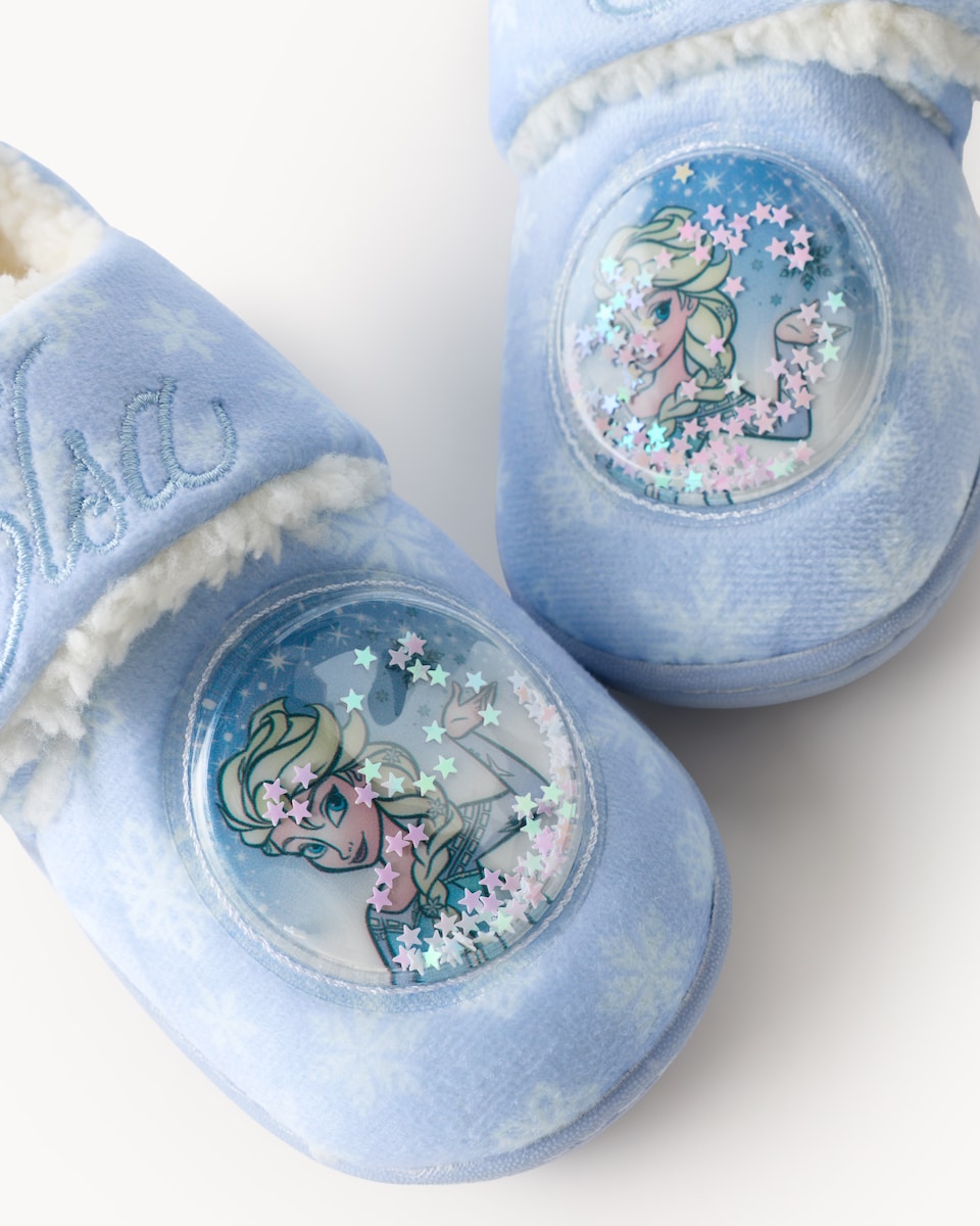 image 1 of Disney Frozen Elsa Cupsole Slippers in Blue