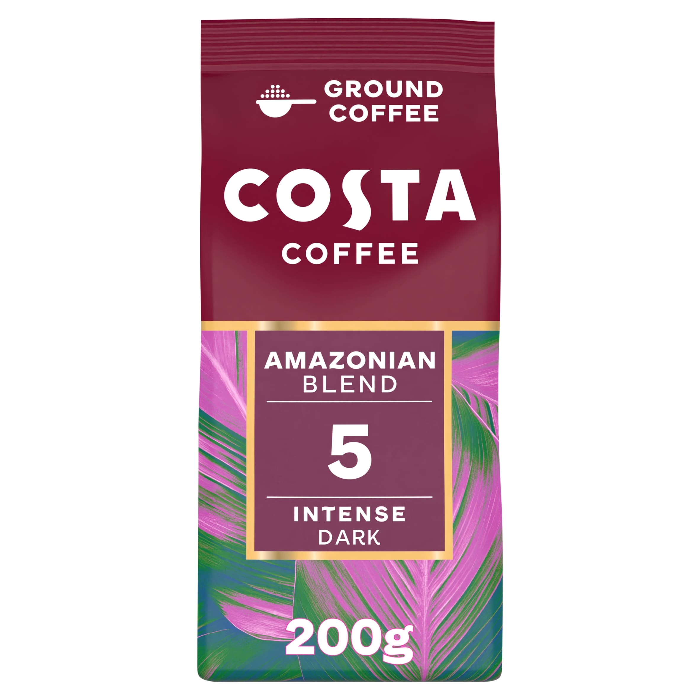 Costa Coffee Intense Amazonian Blend Ground Coffee 200g