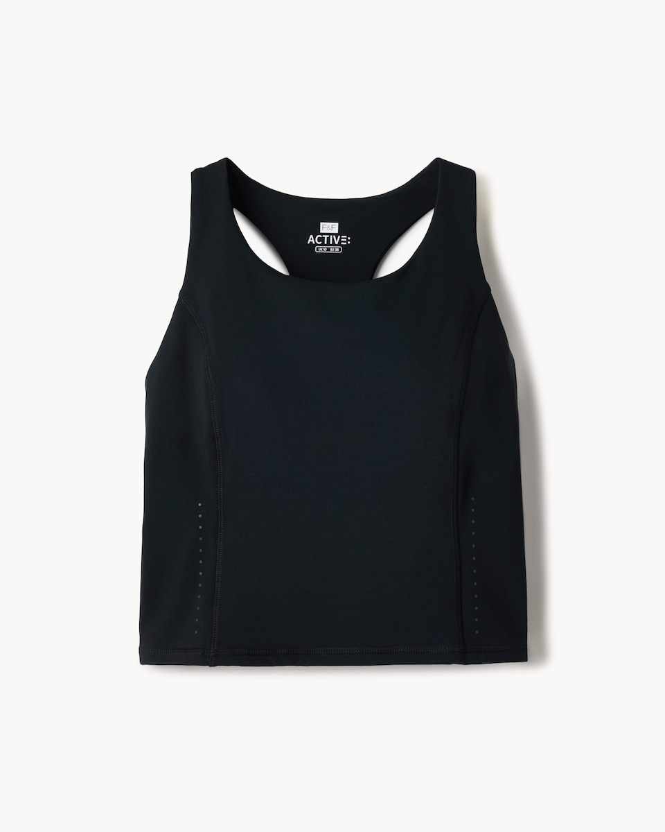 image 1 of F&F Active ULTRARUN Racer Back Vest in Black