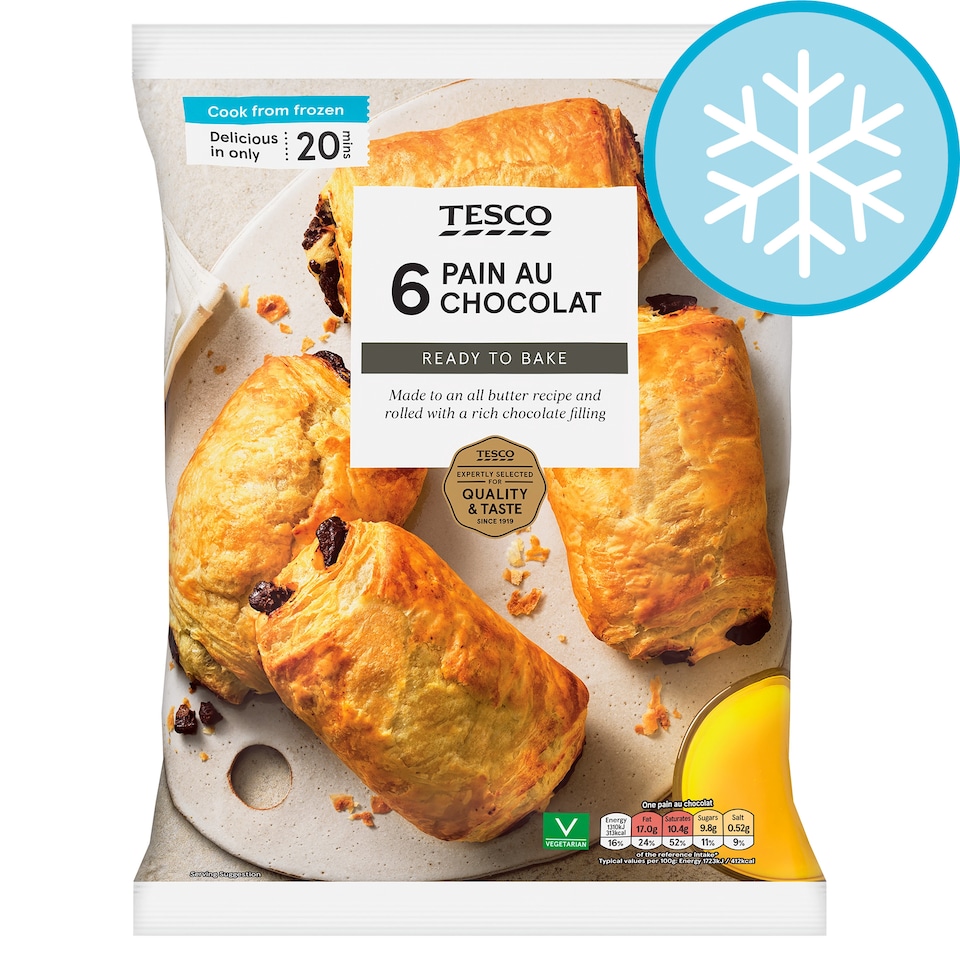 Tesco 6 Pain au Chocolat 474g