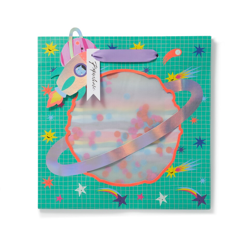 image 1 of Paperchase Happy Space Planet Gift Bag