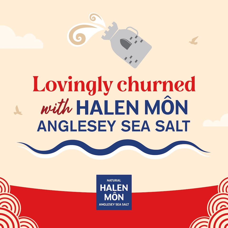 image 1 of Castle Dairies Salted Butter with Anglesey Halen Mon Sea Salt 250g