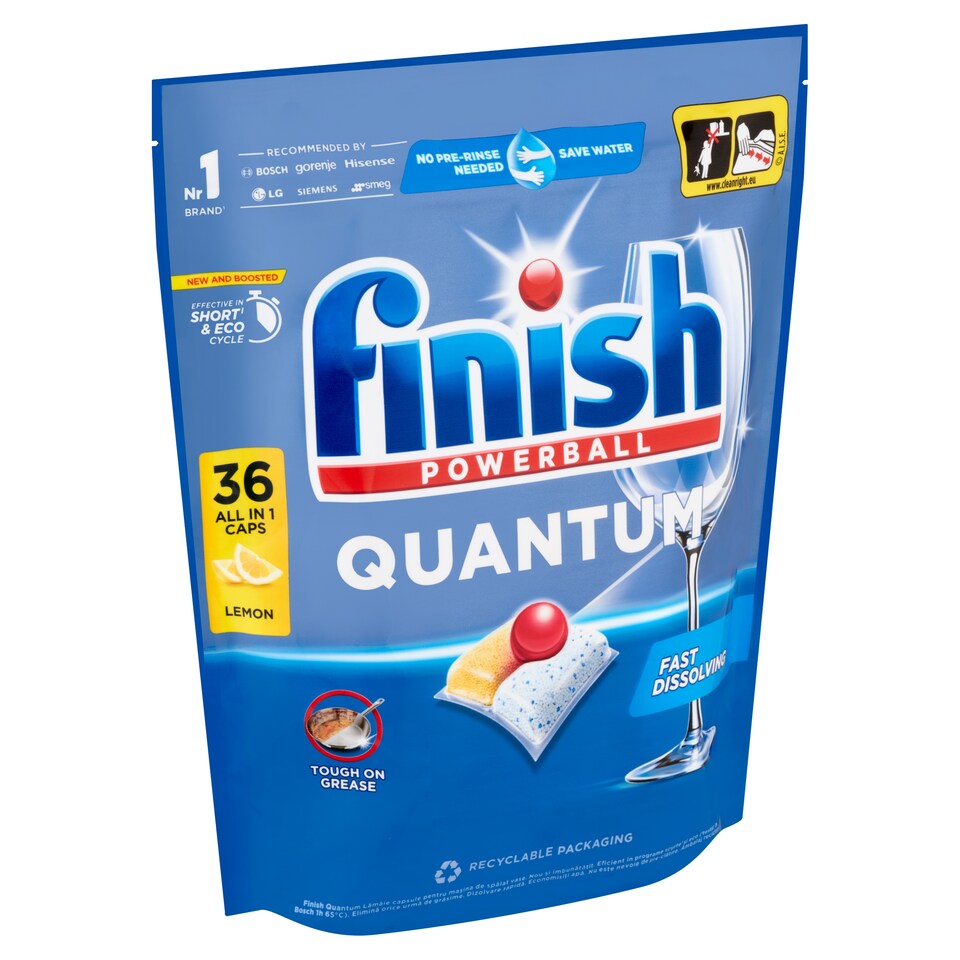 Finish Powerball Quantum All in 1 Citrom mosogatógép kapszula 36 db 374 g
