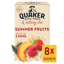 Quaker Oats Summer Fruits & Nothing Else Porridge Sachets 8 x 33g