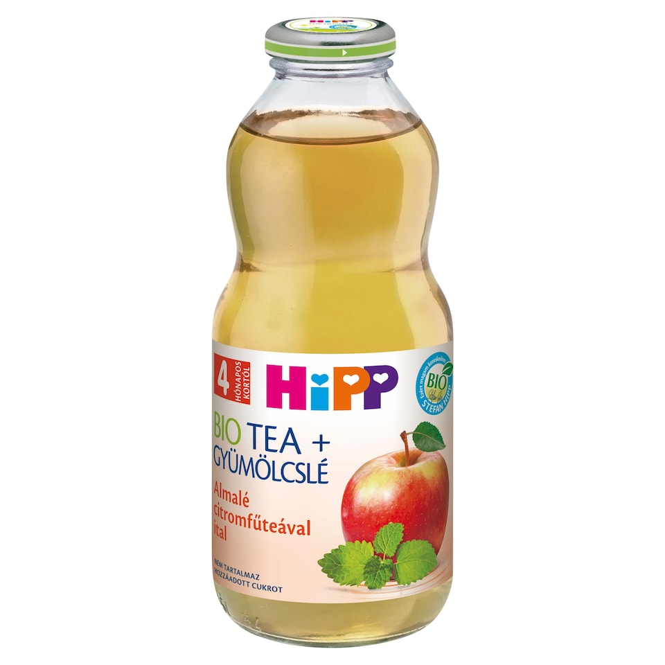 HiPP Bio Tea + Gyümölcslé almalé ital citromfűteával 4 hónapos kortól 0,5 l