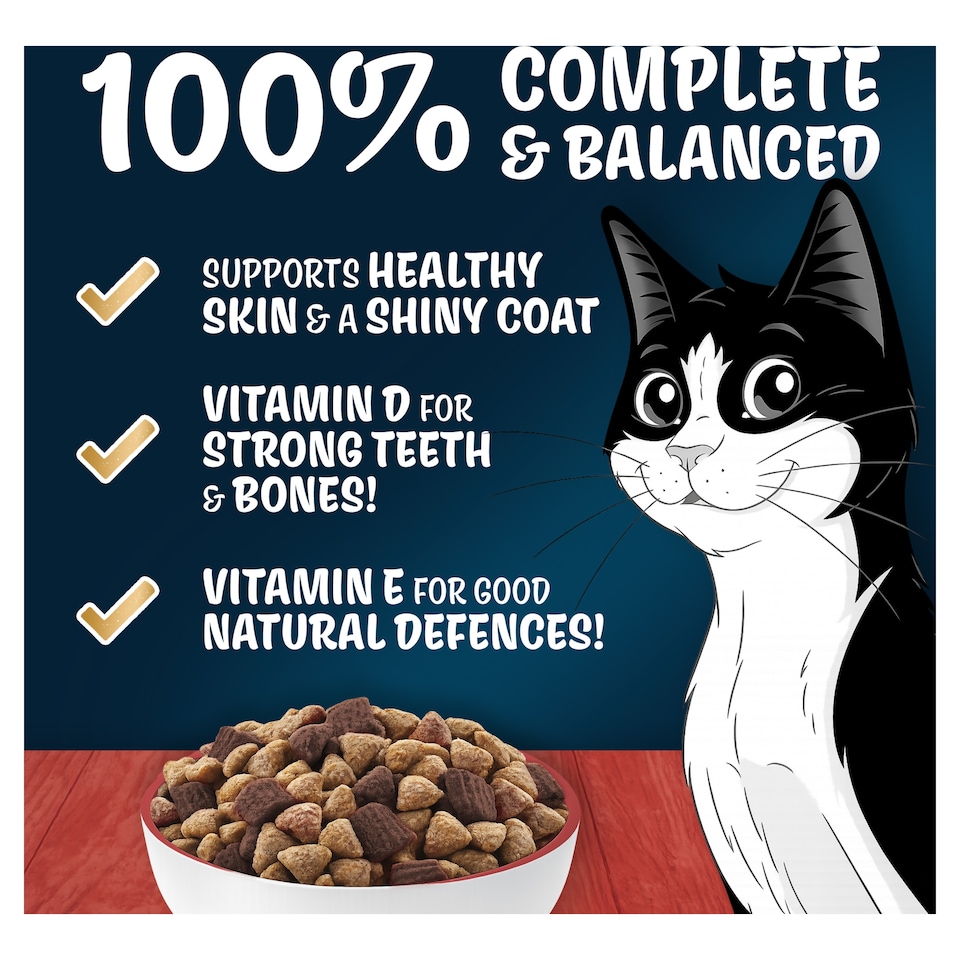image 1 of FELIX Doubly Delicious Beef Chicken & Vegetables Dry Cat Food 2kg