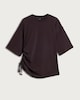 image 4 of F&F Pure Cotton Ruched Side T-Shirt in Purple