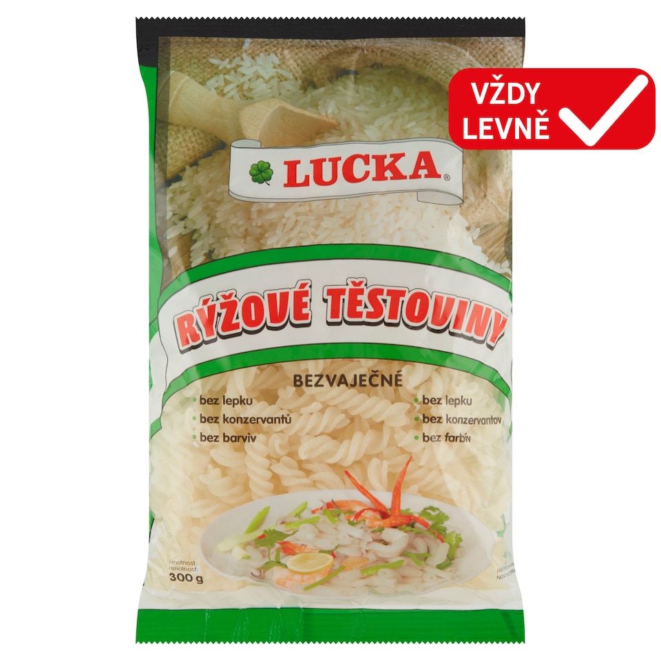 Lucka Spindle Eggless Rice Pasta 300g